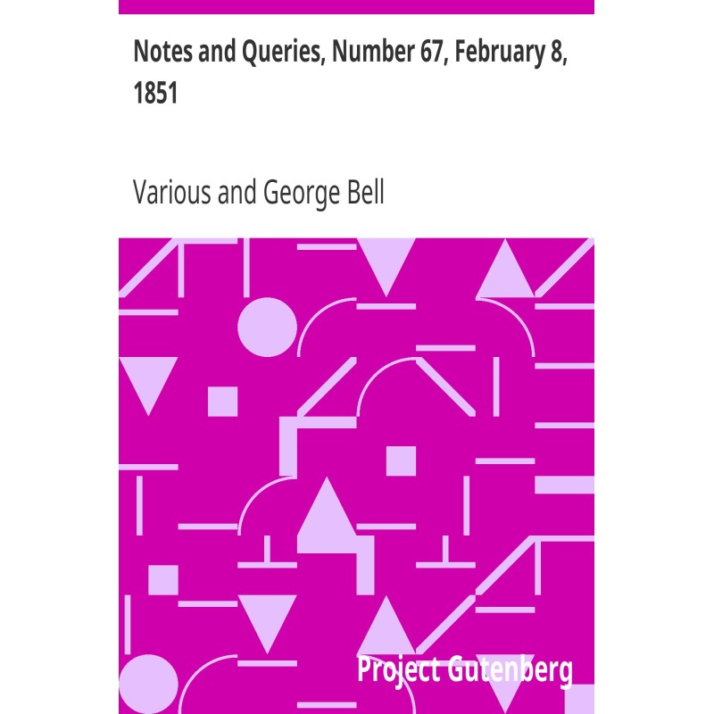 Notes and Queries, Number...