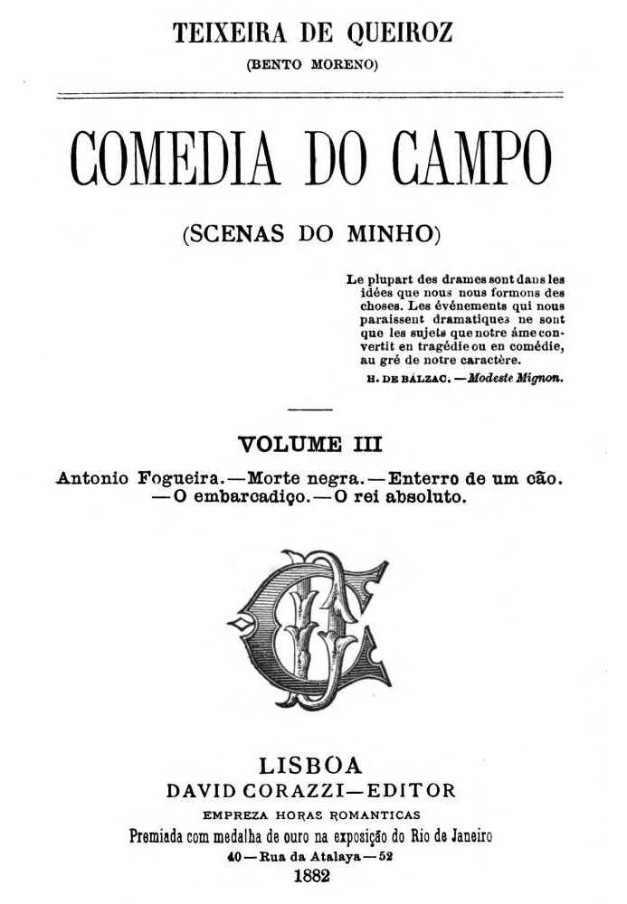 Comedia do Campo volume III (Scenas do Minho)