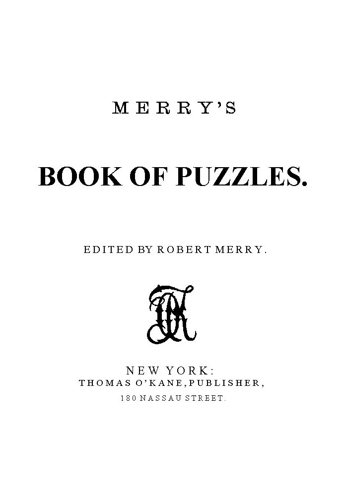 Merry's Book of Puzzles