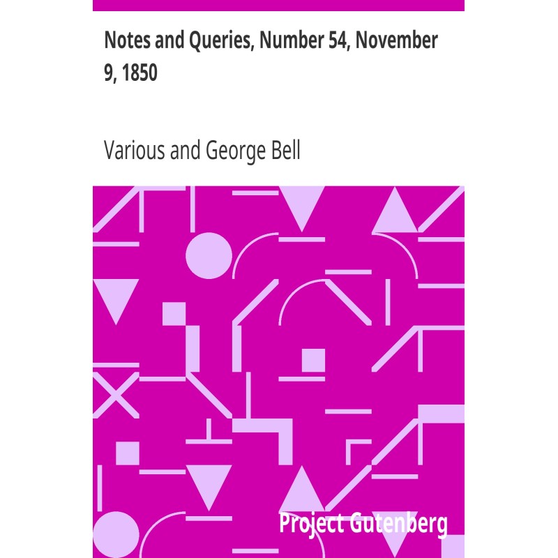 Notes and Queries, Number...