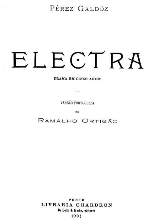 Electra: Drama in five acts