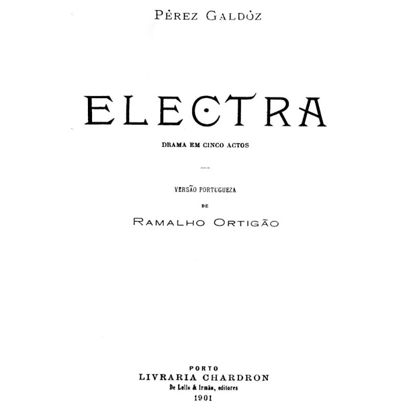 Electra: Drama in five acts