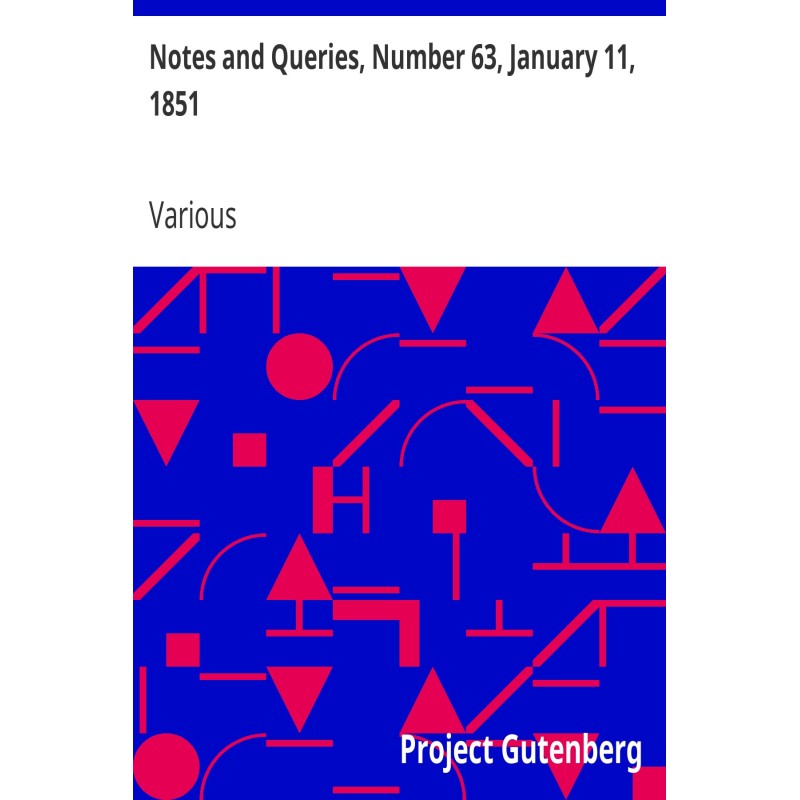 Notes and Queries, Number...