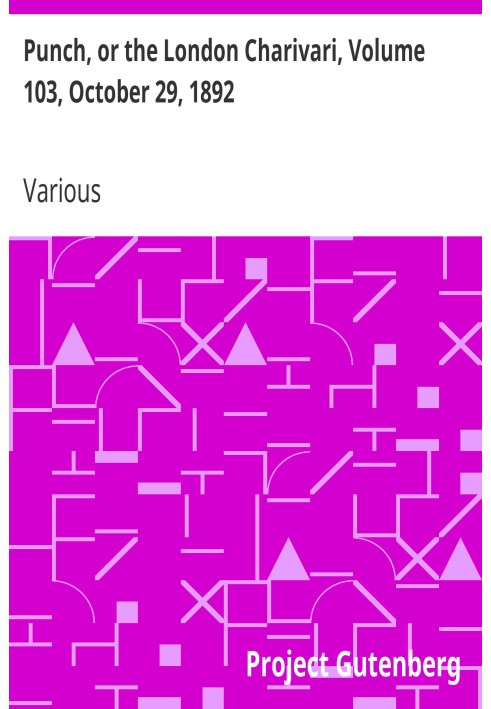 Панч, або Лондонський чаріварі, том 103, 29 жовтня 1892 р