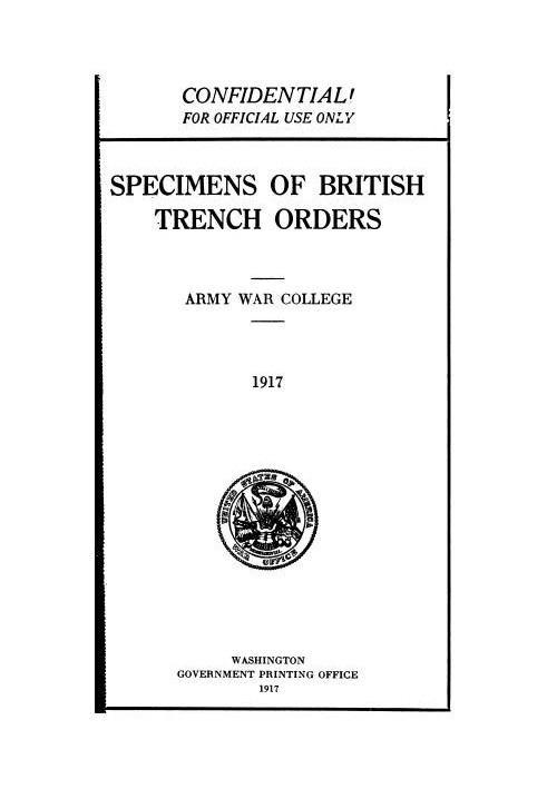 Specimens of British Trench Orders