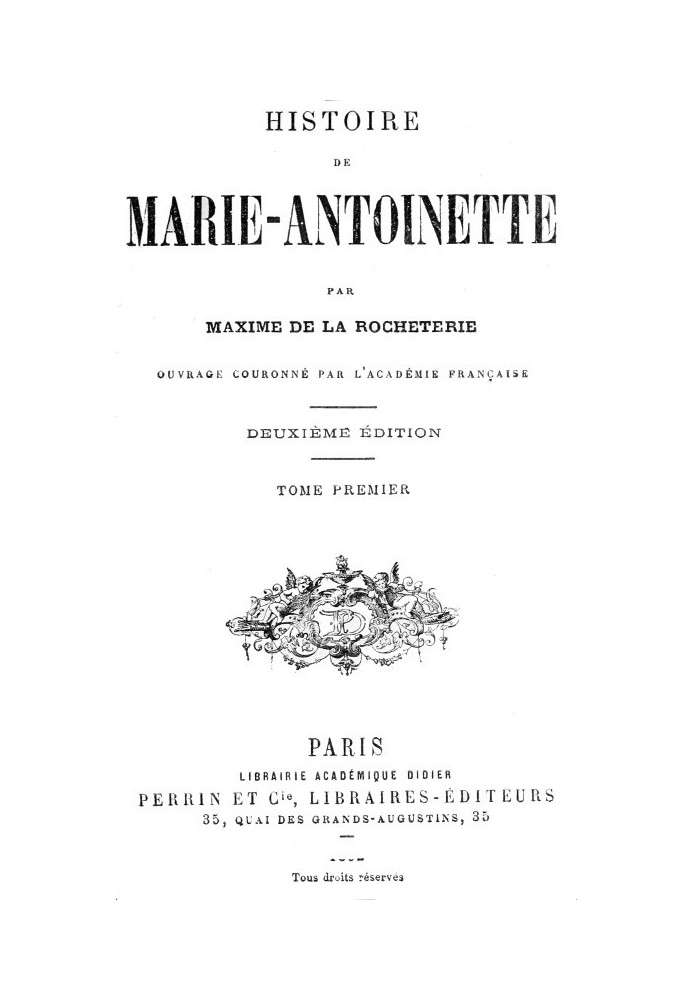 History of Marie-Antoinette, Volume 1 (of 2)