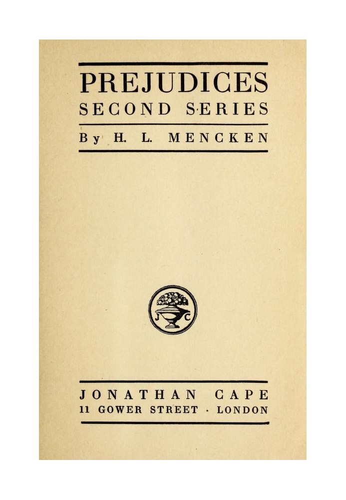 Prejudices, second series