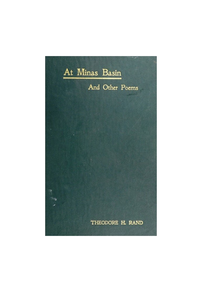 At Minas Basin, and Other Poems