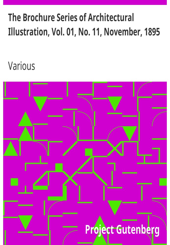 Серія брошур архітектурної ілюстрації, том. 01, № 11, листопад 1895 Заміські будинки Нормандії