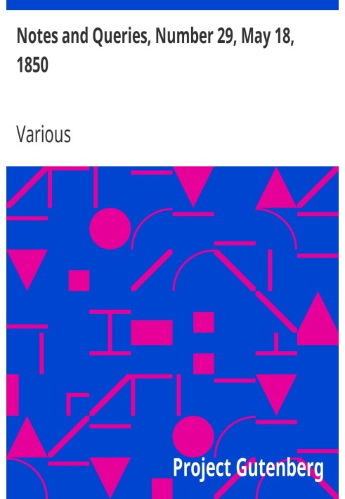 Примітки та запити, номер 29, 18 травня 1850 р