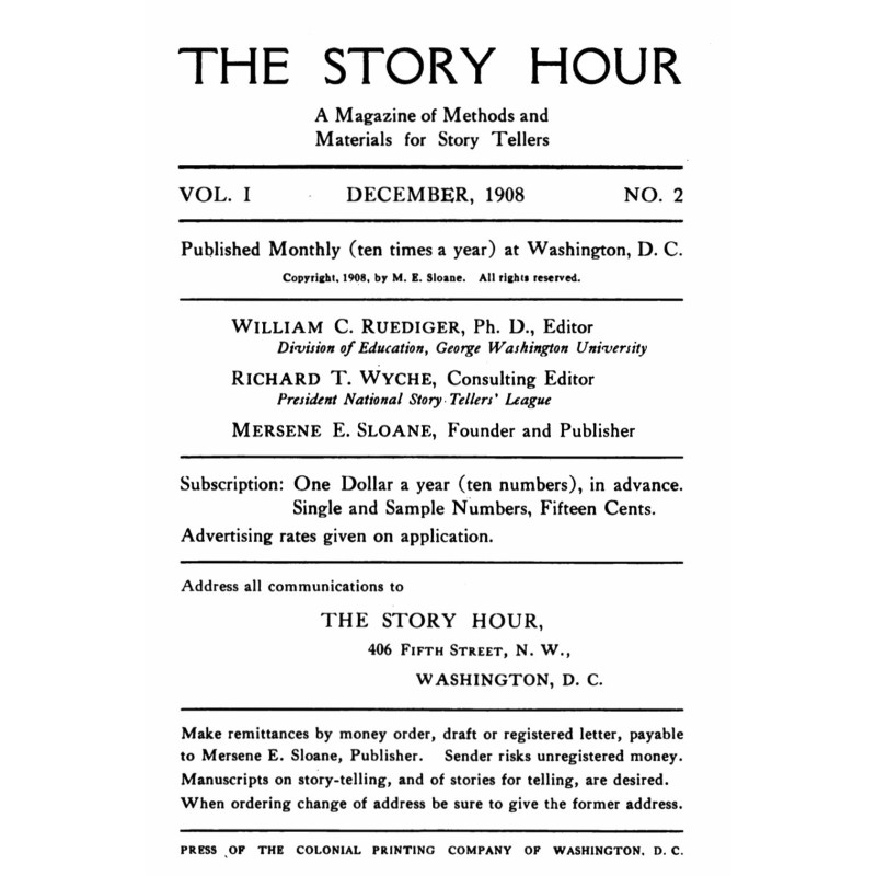 The Story Hour, Vol. I, No....
