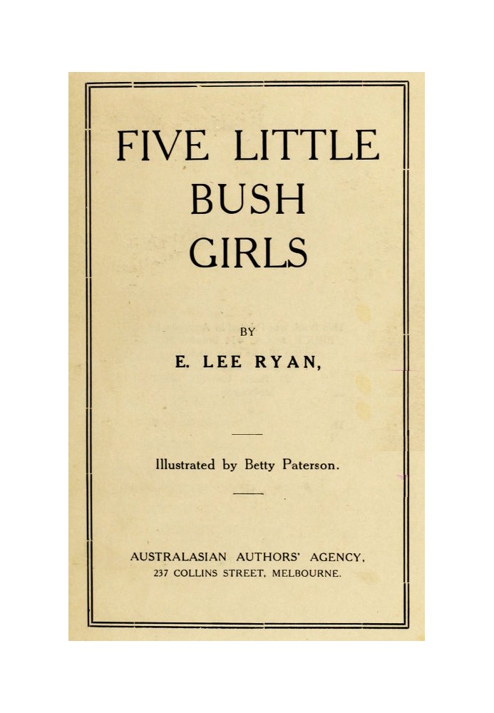 Five Little Bush Girls