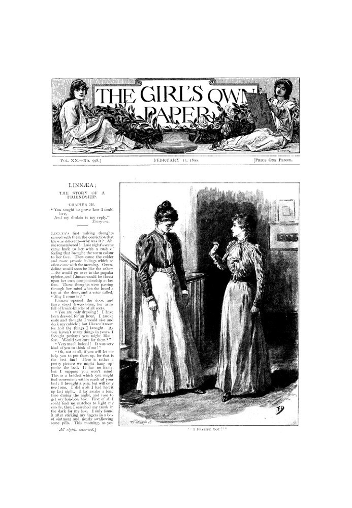 The Girl's Own Paper, Vol. XX, No. 998, February 11, 1899