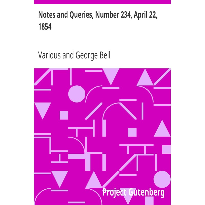 Notes and Queries, Number...