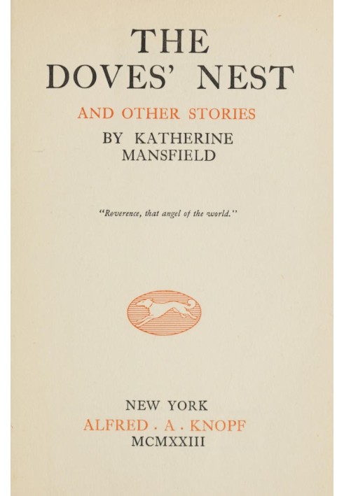 The Doves' Nest, and Other Stories