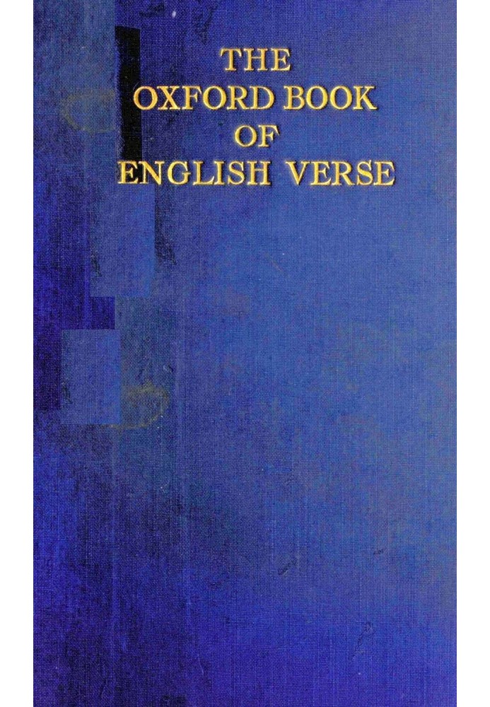 The Oxford Book of English Verse, 1250-1900