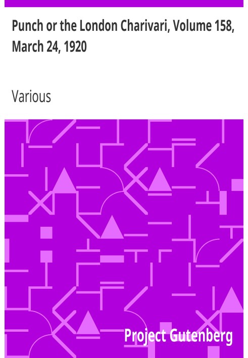 Панч або лондонський чаріварі, том 158, 24 березня 1920 р.
