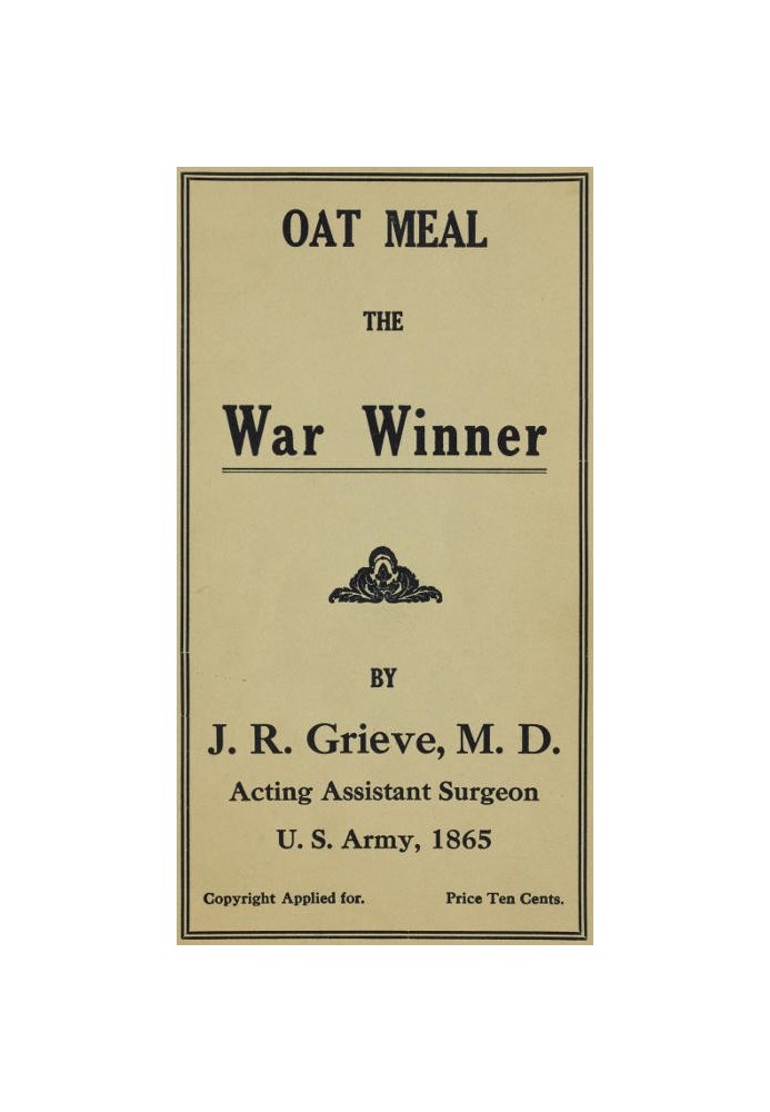 Oatmeal: The War Winner