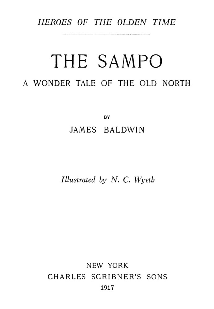 The Sampo: A Wonder Tale of the Old North