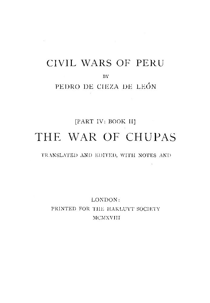 The War of Chupas