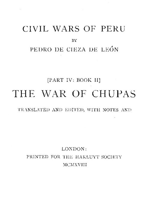 The War of Chupas