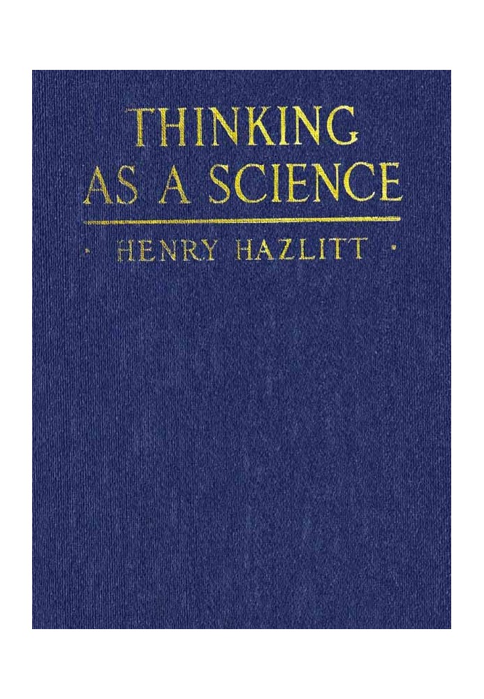 Thinking as a Science