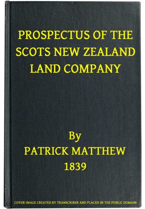 Prospectus of the Scots New Zealand Land Company