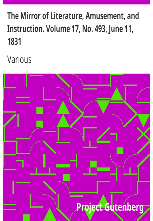 Зеркало литературы, развлечений и обучения. Том 17, № 493, 11 июня 1831 г.