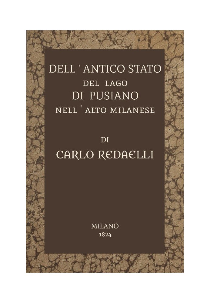 О древнем государстве озера Пузиано в районе Верхнего Милана.