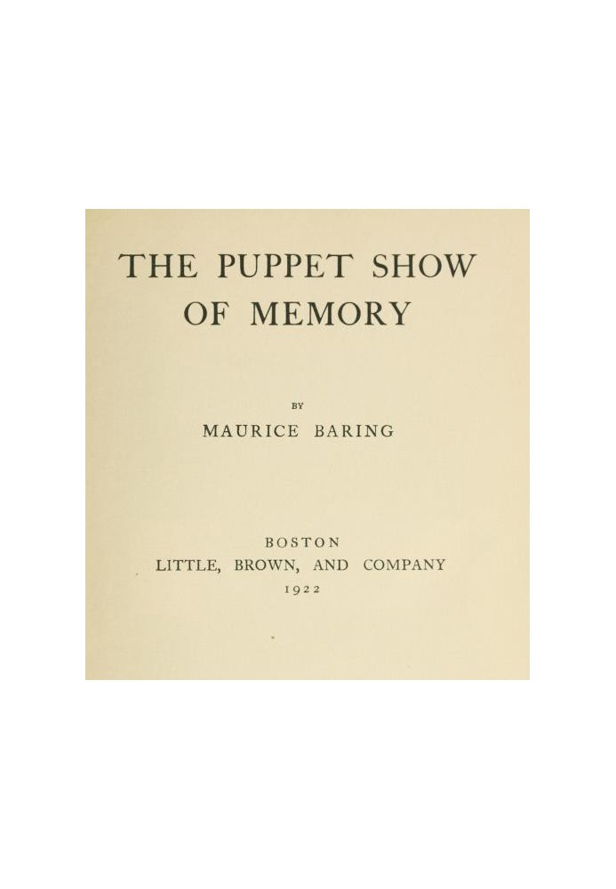 The Puppet Show of Memory