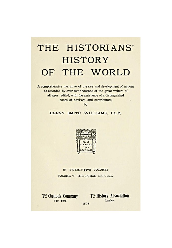 The historians' history of the world in twenty-five volumes, volume 05 : $b the Roman Republic