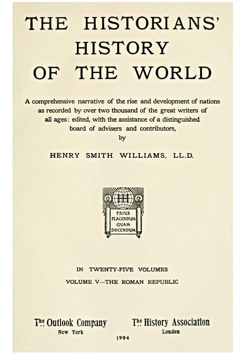 The historians' history of the world in twenty-five volumes, volume 05 : $b the Roman Republic