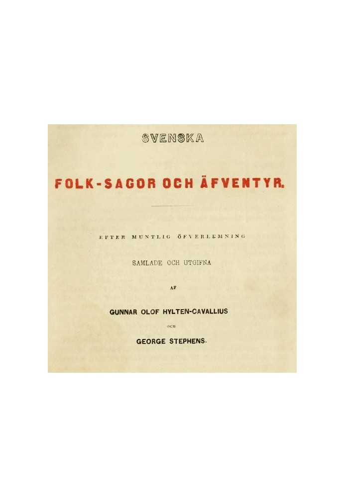 Swedish folk tales and adventures. First part (Booklet 1 and Booklet 2)