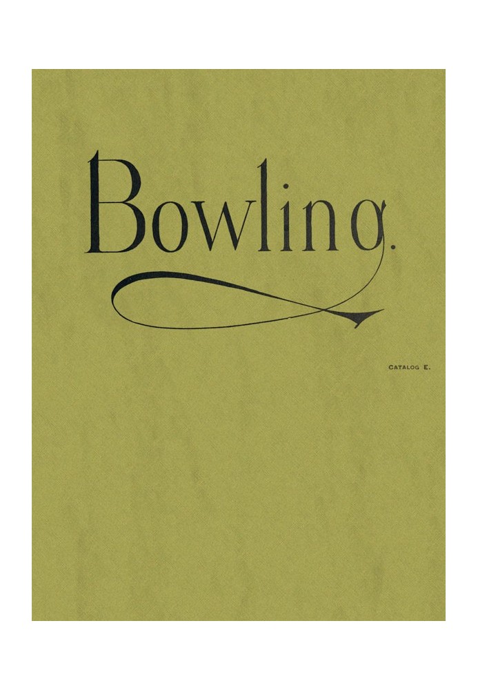 Bowling Catalog E