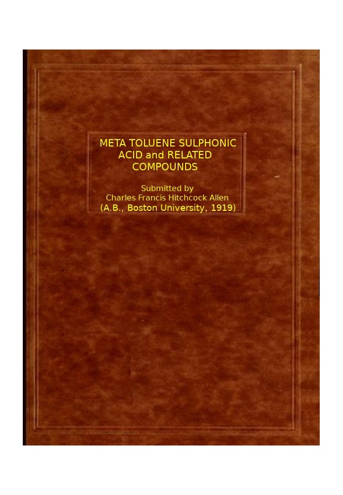 Meta Toluene Sulphonic Acid and Related Compounds