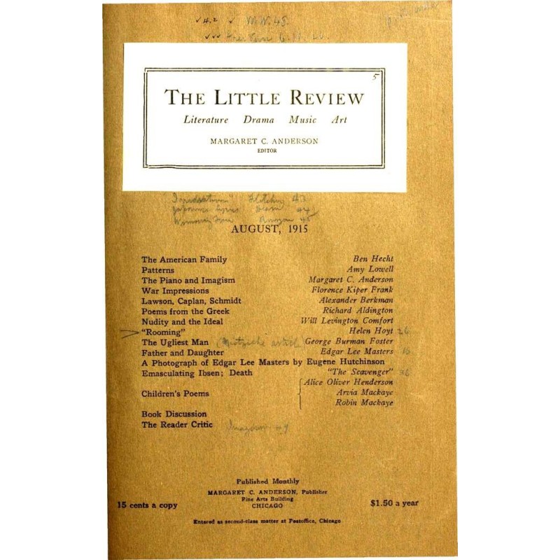 The Little Review, August...