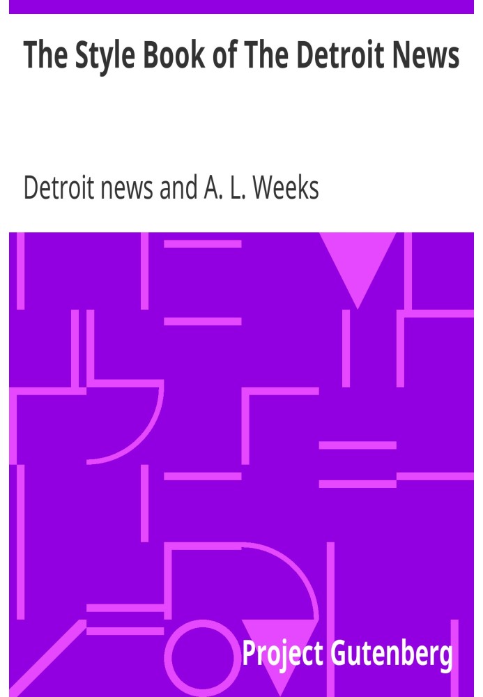 The Style Book of The Detroit News