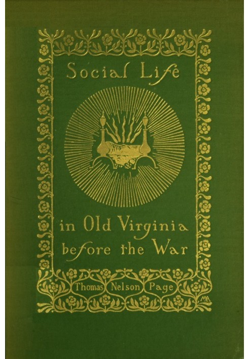 Social Life in Old Virginia Before the War