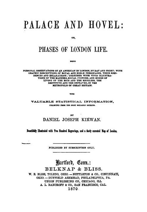 Palace and Hovel; Or, Phases of London Life