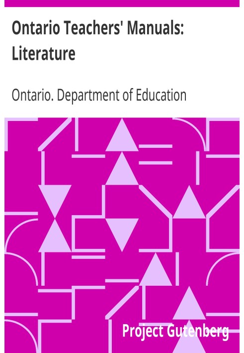 Ontario Teachers' Manuals: Literature