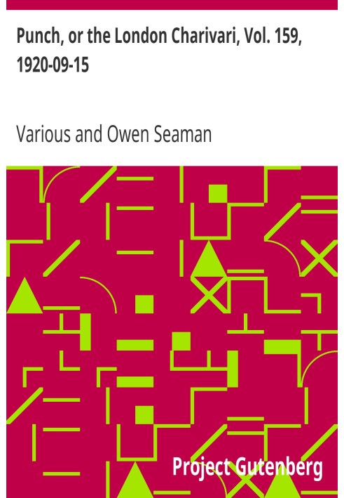 Пунш, или Лондонский Чаривари, Vol. 159, 15 сентября 1920 г.