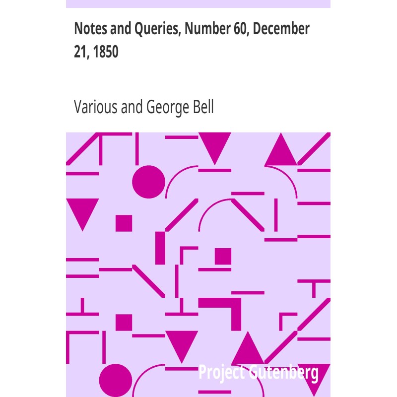 Notes and Queries, Number...