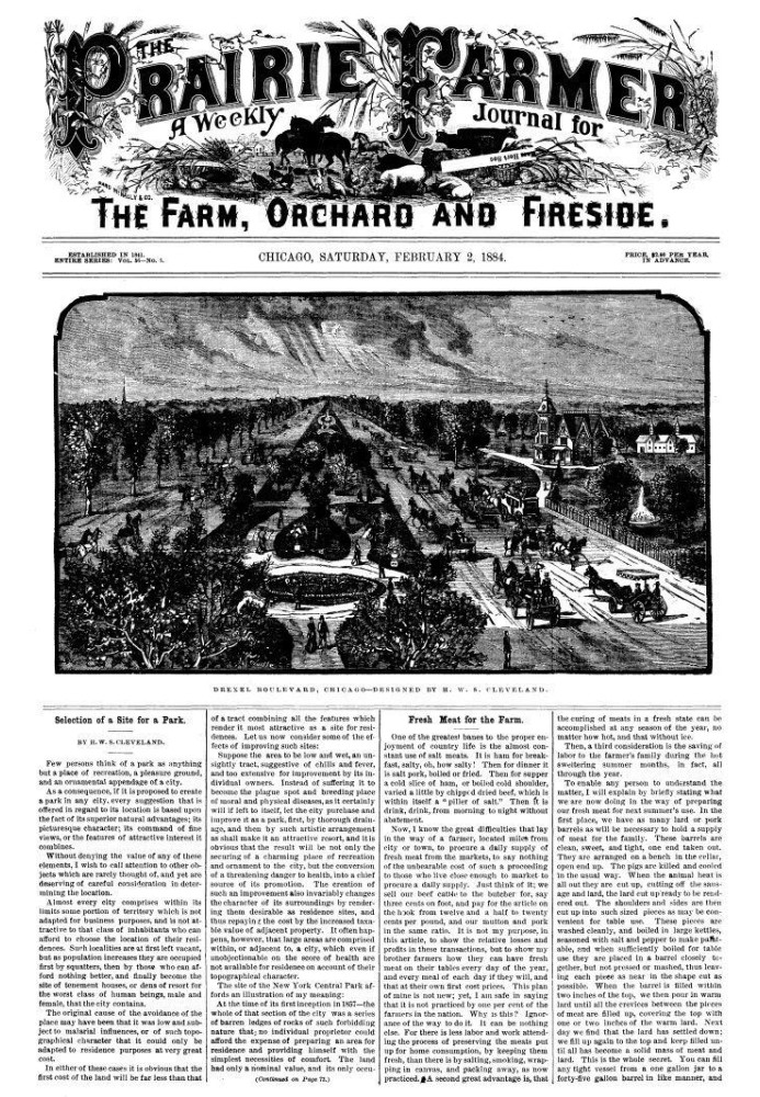 Prairie Farmer, Vol. 56: No. 5, February 2, 1884. A Weekly Journal for the Farm, Orchard and Fireside