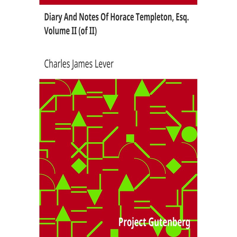 Diary And Notes Of Horace...