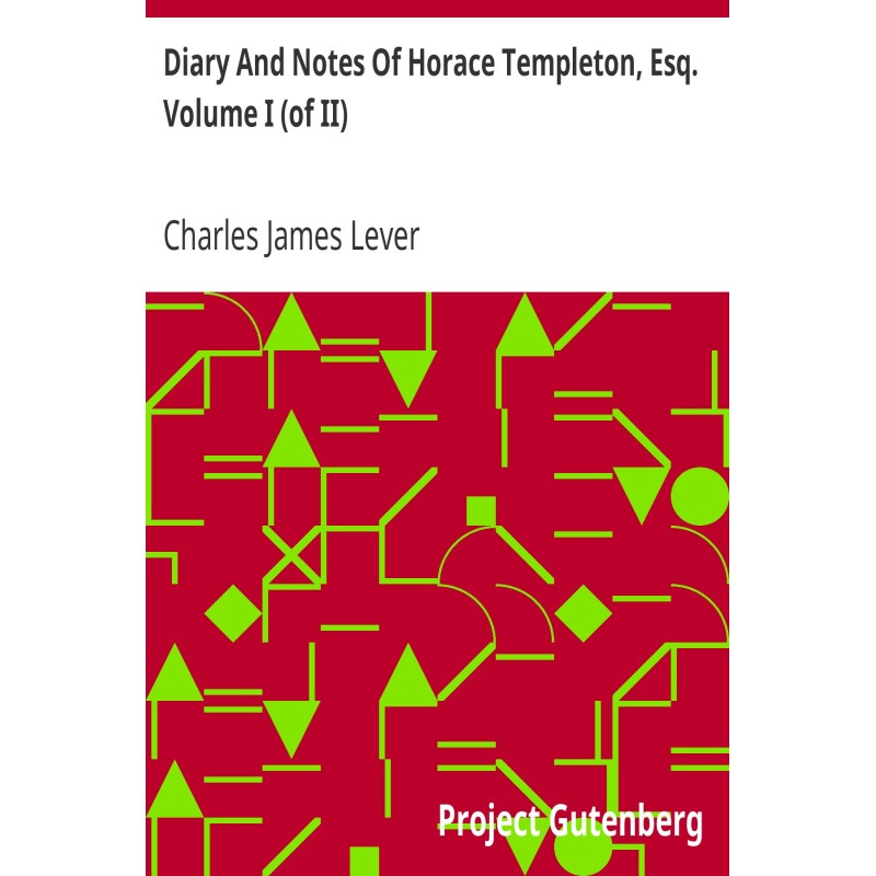 Diary And Notes Of Horace...