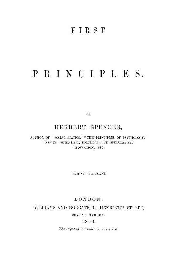 First Principles