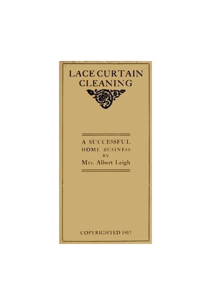 Lace Curtain Cleaning: A Successful Home Business