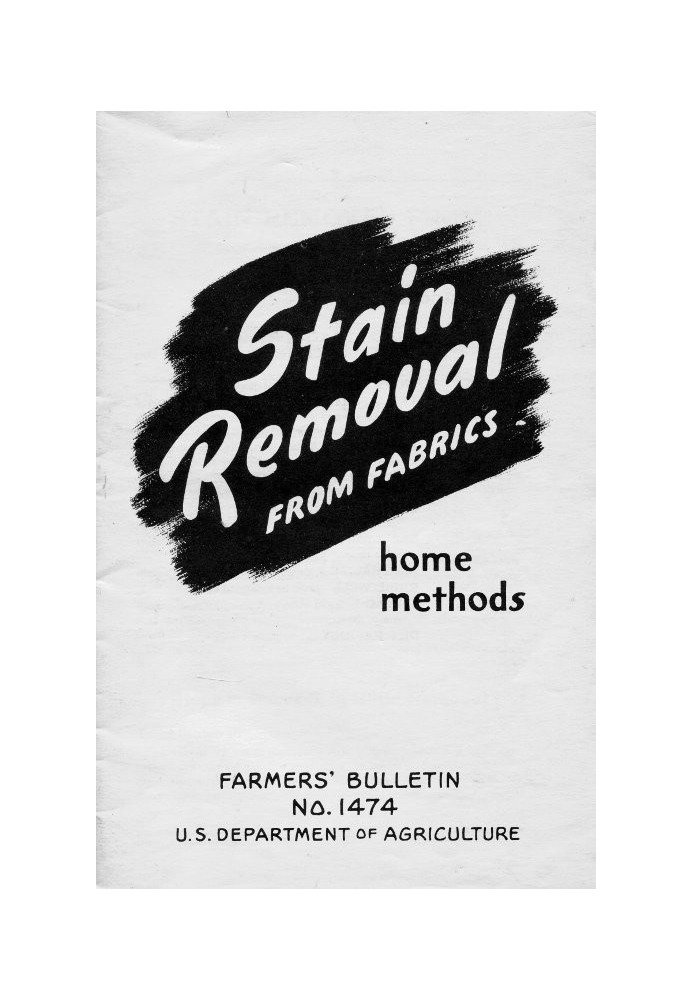 Stain Removal from Fabrics: Home Methods