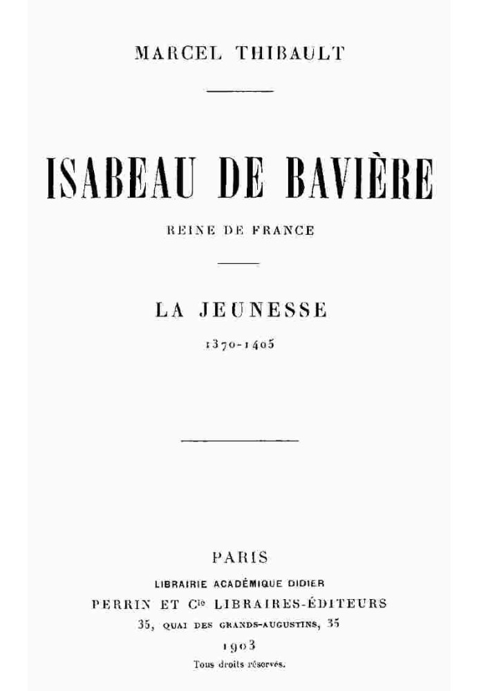 Изабо Баварская, королева Франции. Юность, 1370-1405 гг.