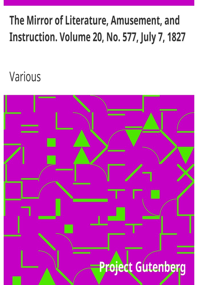 Дзеркало літератури, розваг і навчання. Том 20, № 577, 7 липня 1827 р